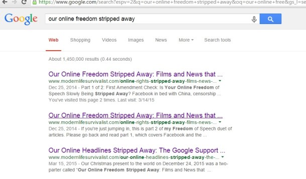 online freedom stripped google FIX!