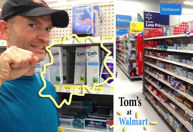 Tom's of Maine toothpaste at Walmart